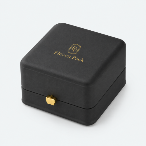 Multicolor PU Leather Flip-Top Ring Box - closed product view - JB-BM-05-P32