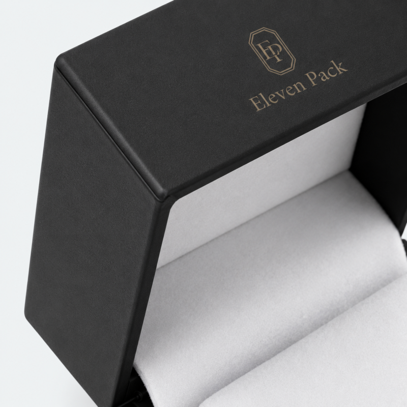 Black and White PU Leather Lined Necklace Box - material or structure detail - JB-BM-05-P34 Black and White PU Leather Lined Necklace Box - material or structure detail - JB-BM-05-P34