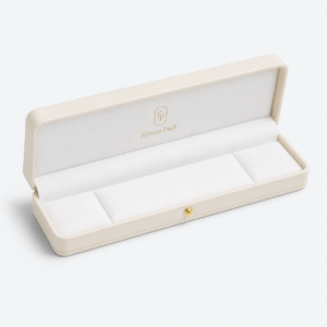 Light Color PU Leather Premium Jewelry Box for Necklaces and Bracelets - open product view - JB-BM-05-P37