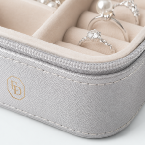 Pink PU Leather Flip-Top Dopamine Color Necklace Box - material or structure detail - JB-BM-05-P47