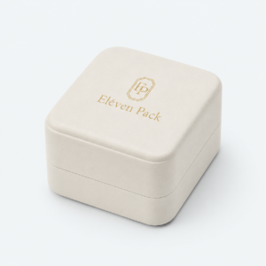 White PU Leather Premium Jewelry Packaging Box - closed product view - JB-BM-05-P55 White PU Leather Premium Jewelry Packaging Box - closed product view - JB-BM-05-P55