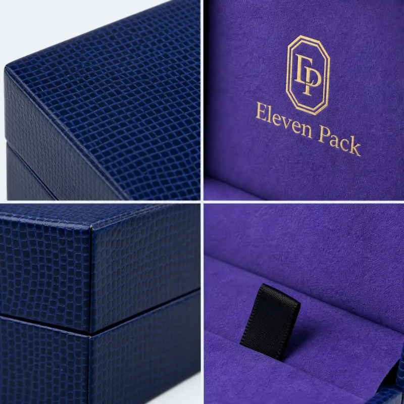 Purple PU Leather Jewelry Box - material or structure detail - JB-BM-05-P64 Purple PU Leather Jewelry Box - material or structure detail - JB-BM-05-P64