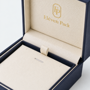 Dark Blue PU Leather Necklace Box - material or structure detail - JB-BM-05-P65