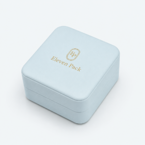 Blue PU Leather Jewelry Box - closed product view - JB-BM-05-P72