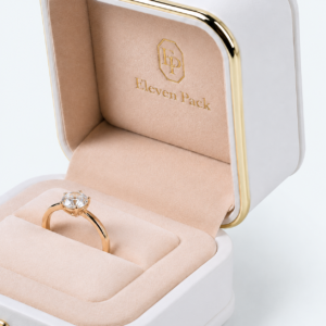 White PU Leather Ring Box for Ring - material or structure detail - JB-BM-05-P79