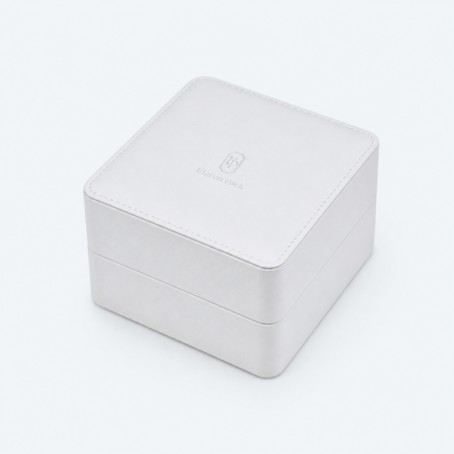 White PU Leather Premium Watch Box - closed product view - JB-BM-05-P84