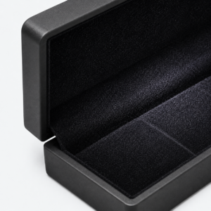 Black PU Leather with LED Light Necklace Box - material or structure detail - JB-BM-05-P87 Black PU Leather with LED Light Necklace Box - material or structure detail - JB-BM-05-P87
