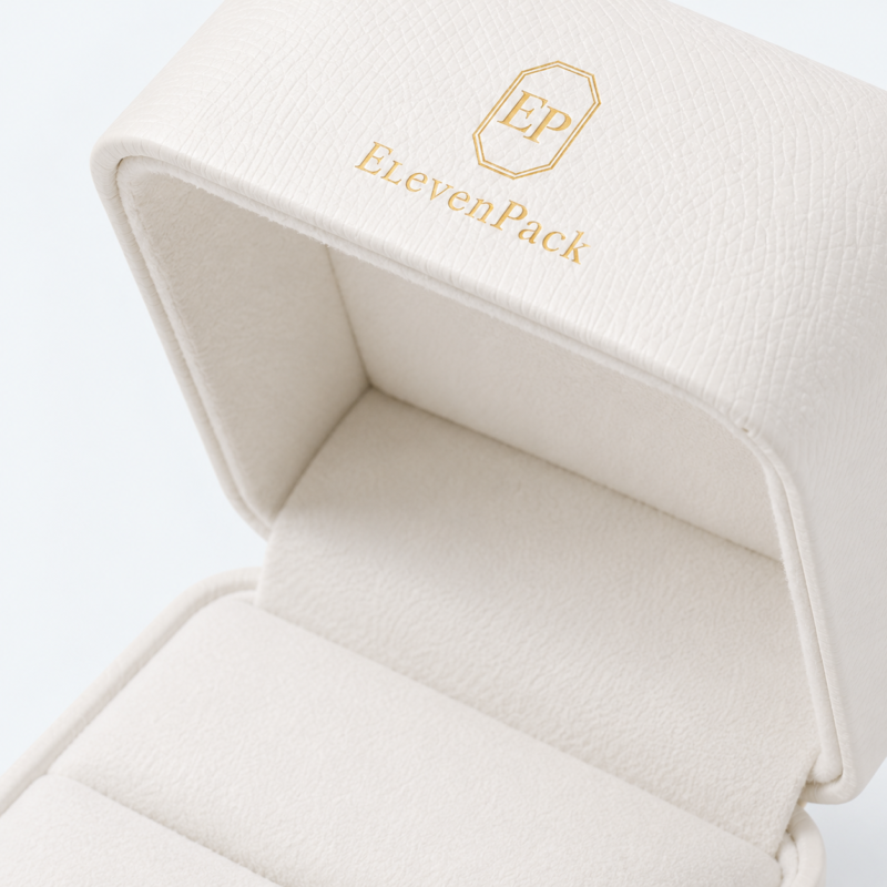 White PU Leather Jewelry Packaging Box - material or structure detail - JB-BM-05-P89