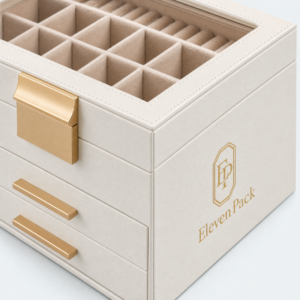 Multicolor PU Leather Jewelry Organizer - closed product view - JB-BM-05-P90 Multicolor PU Leather Jewelry Organizer - closed product view - JB-BM-05-P90