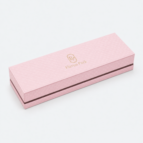 Black and Pink PU Leather Jewelry Packaging Box - closed product view - JB-BM-05-P91
