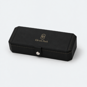 Dark-Tone PU Leather Jewelry Box - closed product view - JB-BM-05-P93