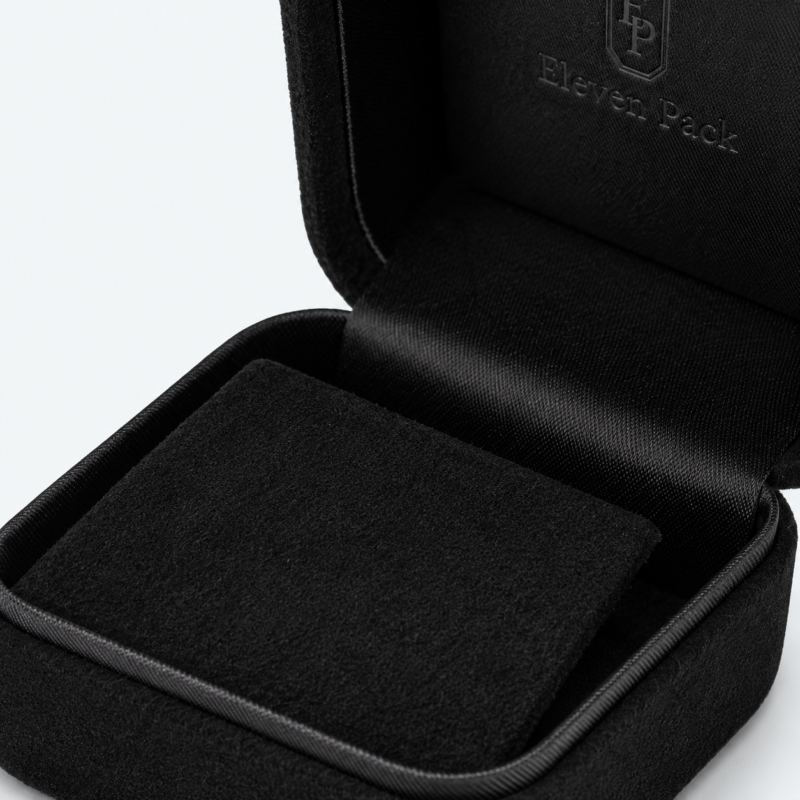 Black Suede Premium Ring Box - material or structure detail - JB-BM-07-P11