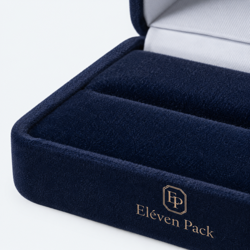 Blue Suede Ring Box - material or structure detail - JB-BM-07-P12