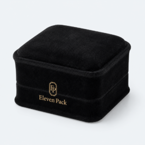 Blue Suede Ring Box Dark - closed product view - JB-BM-07-P16