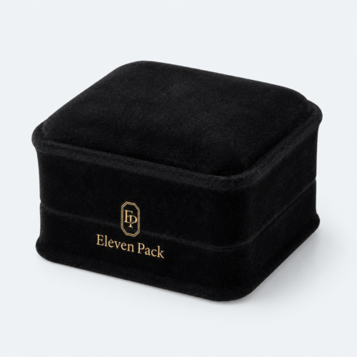 Blue Suede Ring Box Dark - closed product view - JB-BM-07-P16