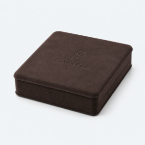 Brown Suede Premium Necklace Box for Necklace - material or structure detail - JB-BM-07-P21