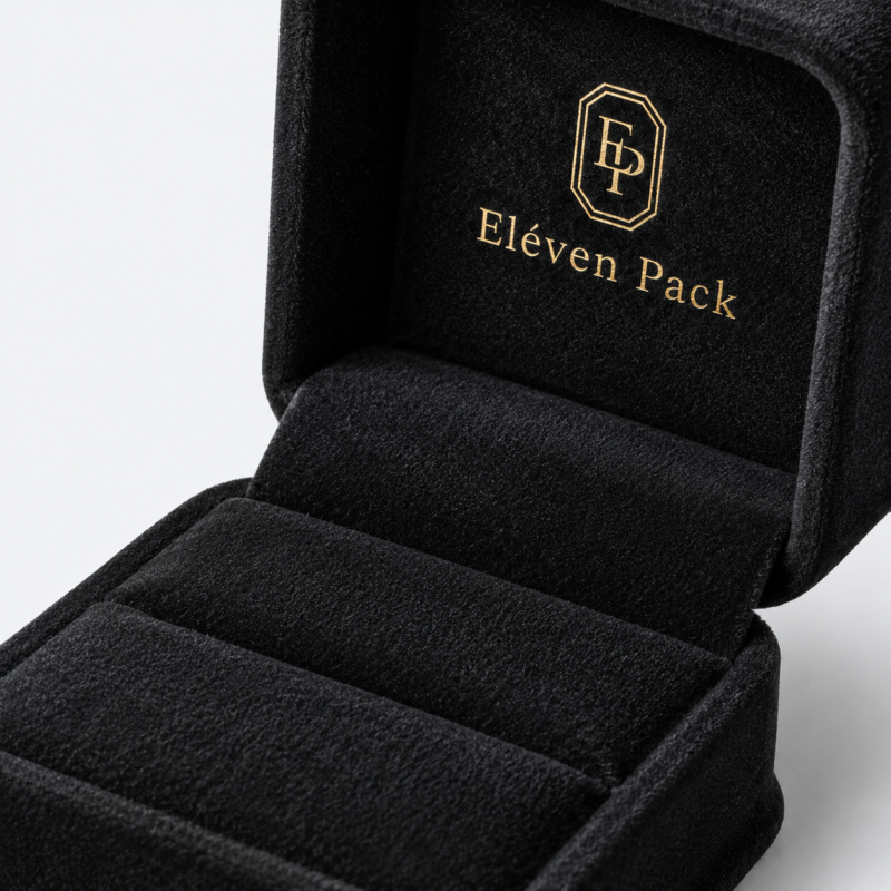 Black Suede Premium Lined Ring Box - material or structure detail - JB-BM-07-P23