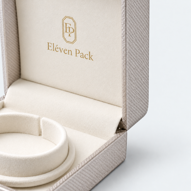Brown Dark Color Luxury Custom Bangle Box - material or structure detail - JB-BM-07-P5