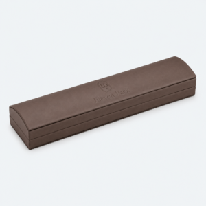 Brown Ribbon Bow Luxury Custom Ring Box - closed product view - JB-BM-07-P6