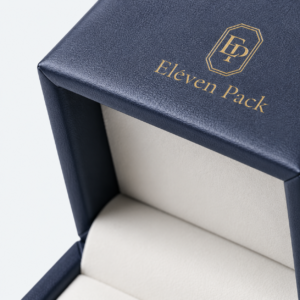 Blue Silk Luxury Custom Ring Box - material or structure detail - JB-BM-07-P7