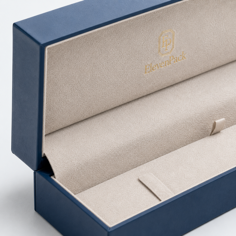 Leather Sharp-Corner Luxury Jewelry Packaging Box - material or structure detail - JB-BM-07-P9 Leather Sharp-Corner Luxury Jewelry Packaging Box - material or structure detail - JB-BM-07-P9
