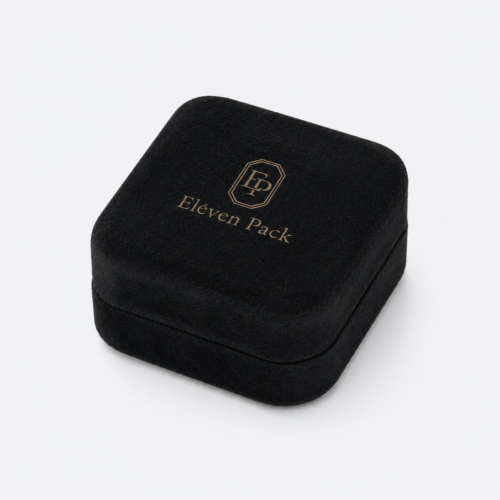Black Velvet Premium Ring Box - closed product view - JB-BM-08-P11