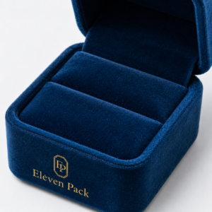Royal Blue Velvet Premium Ring Box - material or structure detail - JB-BM-08-P12