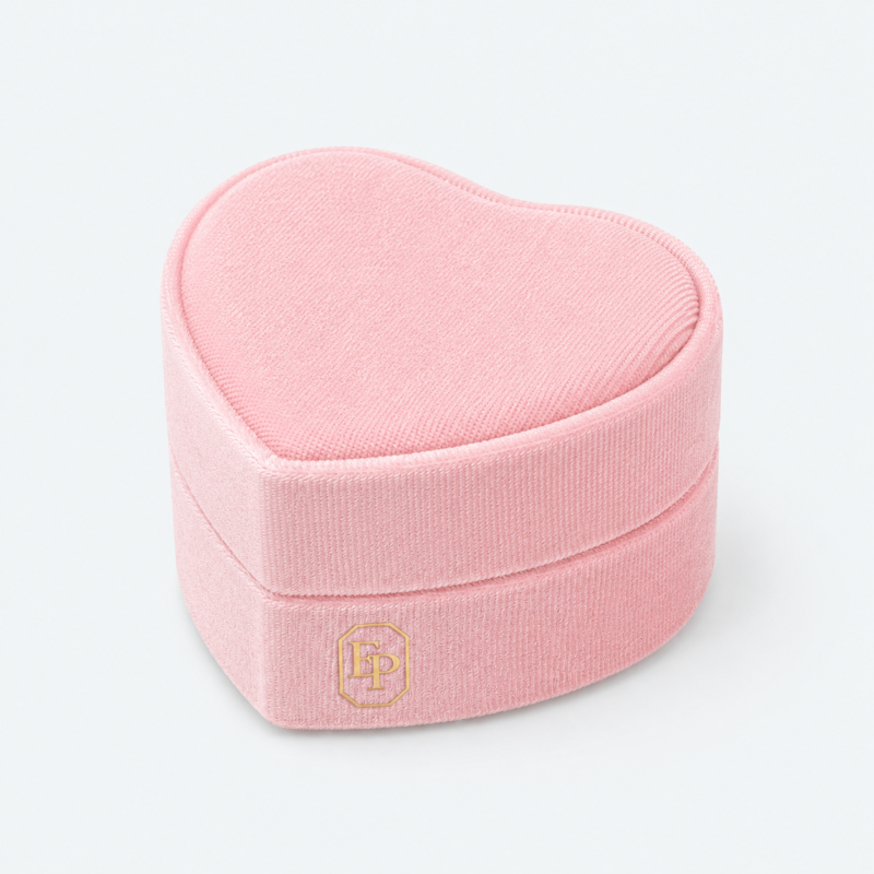 Pink Velvet Proposal Gift Ring Box - closed product view - JB-BM-08-P19