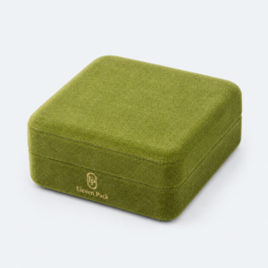 Green Velvet Premium Necklace Box for Necklace - closed product view - JB-BM-08-P20