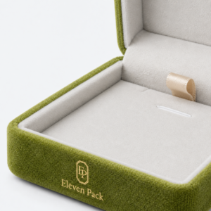 Green Velvet Premium Necklace Box for Necklace - material or structure detail - JB-BM-08-P20