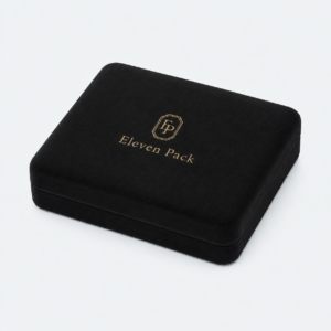 Black Velvet Premium Jewelry Packaging Box - closed product view - JB-BM-08-P25