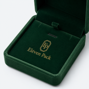 Emerald Green Velvet Premium Necklace Box - open product view - JB-BM-08-P27
