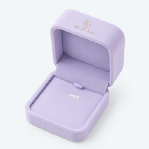 Multicolor Velvet Custom Ring Box - open product view - JB-BM-08-P30