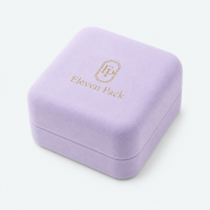 Multicolor Velvet Custom Ring Box - closed product view - JB-BM-08-P30 Multicolor Velvet Custom Ring Box - closed product view - JB-BM-08-P30