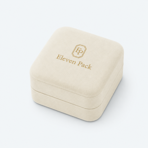 Off-White Velvet Lined Jewelry Box for Bangles - closed product view - JB-BM-08-P32