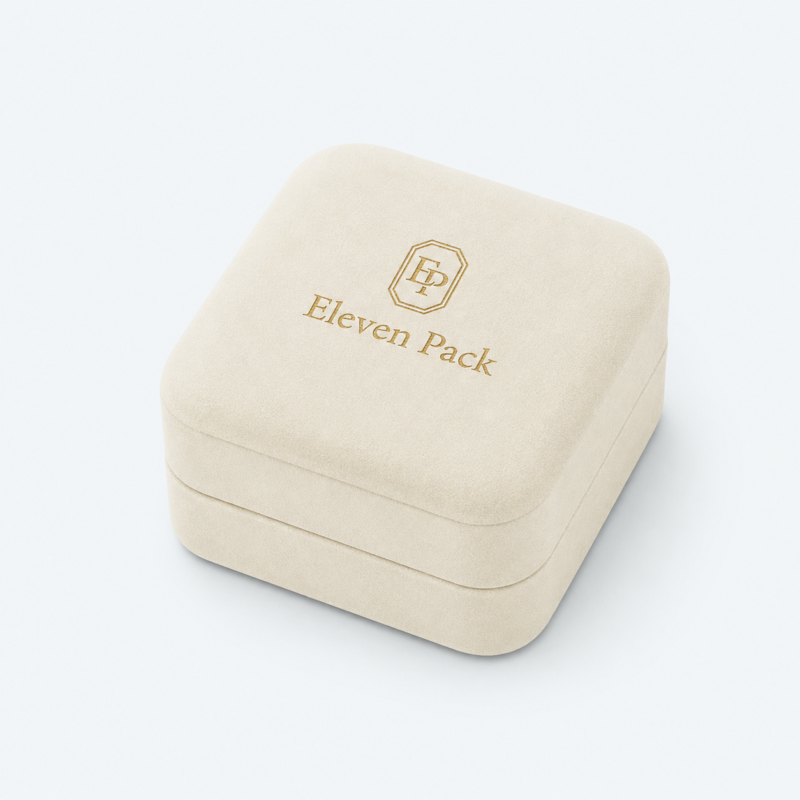 Off-White Velvet Lined Jewelry Box for Bangles - closed product view - JB-BM-08-P32 Off-White Velvet Lined Jewelry Box for Bangles - closed product view - JB-BM-08-P32