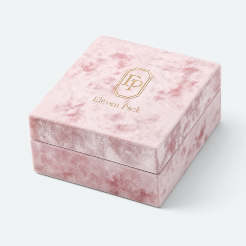 Purple-Pink Velvet Jewelry Packaging Box - open product view - JB-BM-08-P35 Purple-Pink Velvet Jewelry Packaging Box - open product view - JB-BM-08-P35