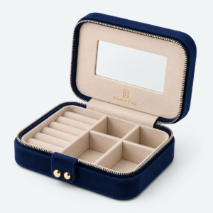 Multicolor Velvet Multifunctional Jewelry Organizer Box - open product view - JB-BM-08-P37 Multicolor Velvet Multifunctional Jewelry Organizer Box - open product view - JB-BM-08-P37