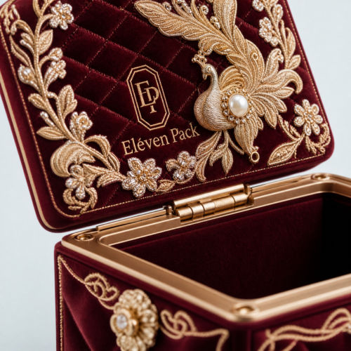 Velvet Multifunctional Luxury Jewelry Organizer Box - closed product view - JB-BM-08-P38