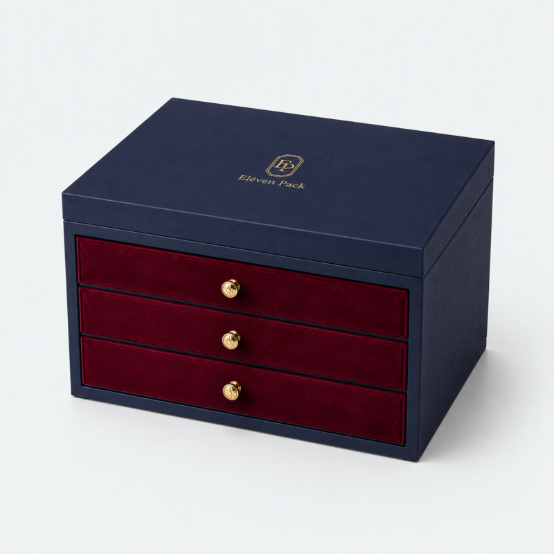 Velvet Jewelry Organizer - closed product view - JB-BM-08-P39 Velvet Jewelry Organizer - closed product view - JB-BM-08-P39