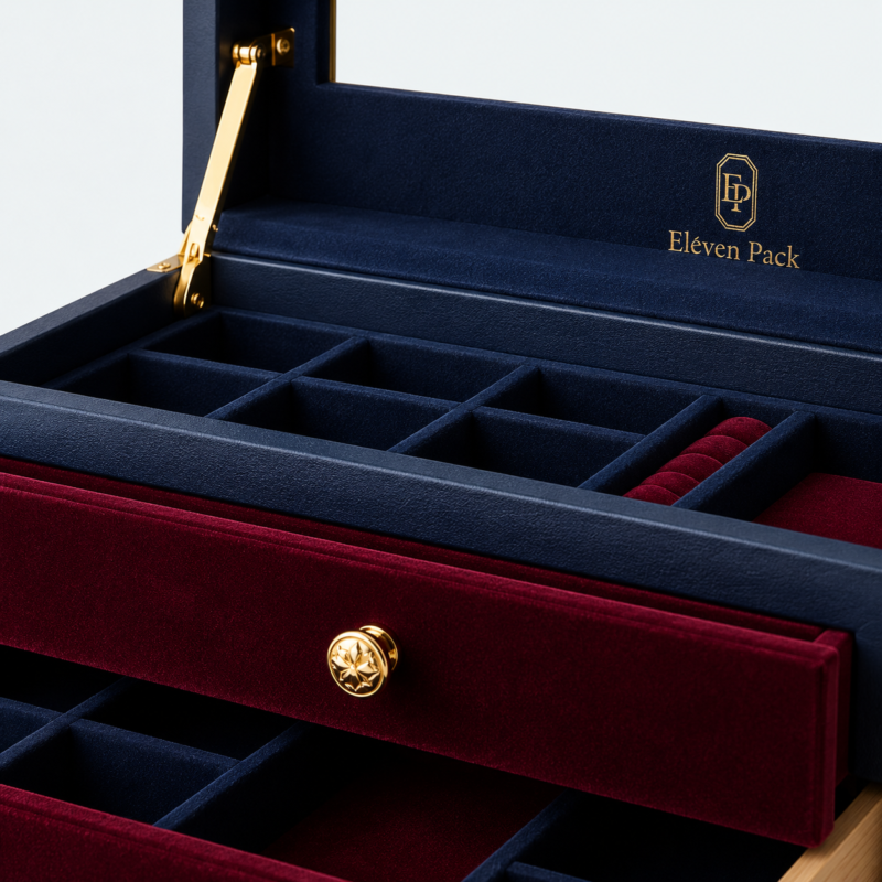 Velvet Jewelry Organizer - material or structure detail - JB-BM-08-P39 Velvet Jewelry Organizer - material or structure detail - JB-BM-08-P39