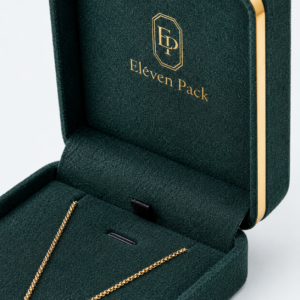 Cyan Velvet Jewelry Box for Necklaces - material or structure detail - JB-BM-08-P40
