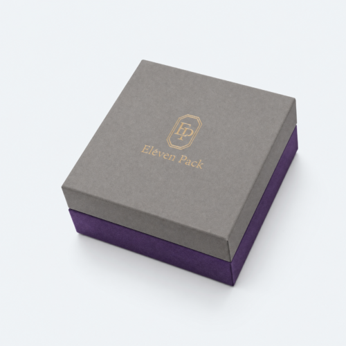 Gray Purple Velvet Jewelry Packaging Box - open product view - JB-BM-08-P42 Gray Purple Velvet Jewelry Packaging Box - open product view - JB-BM-08-P42
