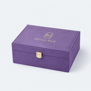 Purple Velvet Multifunctional Jewelry Organizer Box - open product view - JB-BM-08-P47