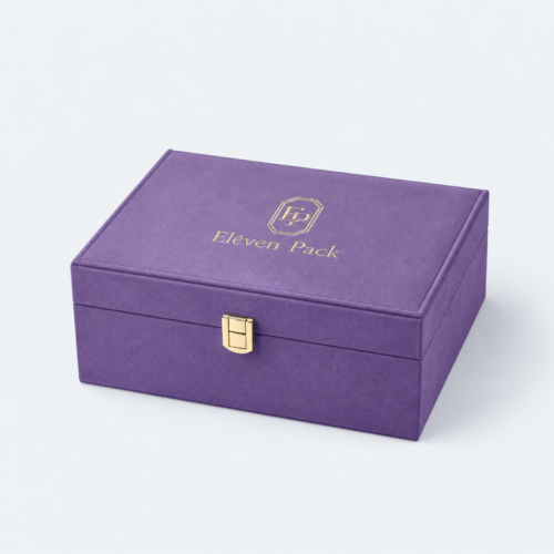 Purple Velvet Multifunctional Jewelry Organizer Box - open product view - JB-BM-08-P47 Purple Velvet Multifunctional Jewelry Organizer Box - open product view - JB-BM-08-P47