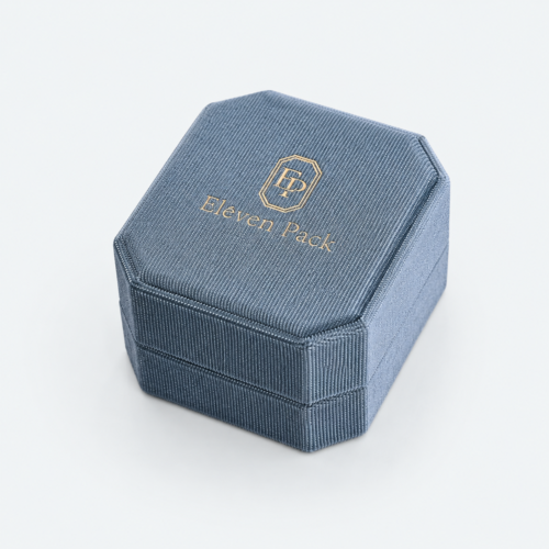 Blue Velvet Ring Box - closed product view - JB-BM-08-P51