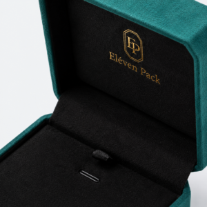Peacock Blue and Blue Velvet Jewelry Packaging Box - material or structure detail - JB-BM-08-P61