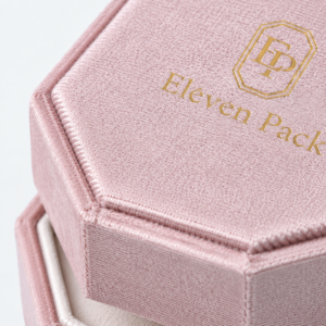 Dusty Pink Velvet Flip-Top Ring Box - material or structure detail - JB-BM-08-P62