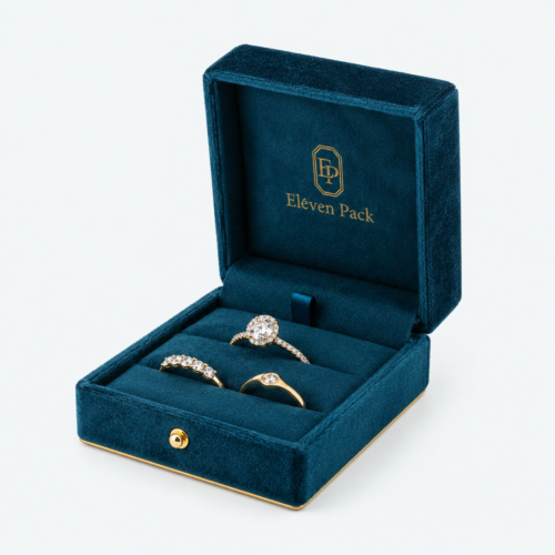 Royal Blue Velvet Premium Jewelry Packaging Box - open product view - JB-BM-08-P65 Royal Blue Velvet Premium Jewelry Packaging Box - open product view - JB-BM-08-P65