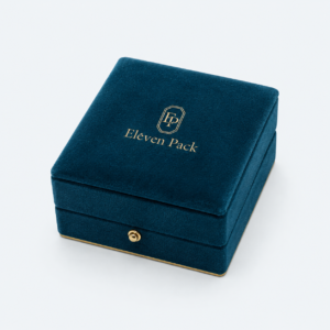 Royal Blue Velvet Premium Jewelry Packaging Box - closed product view - JB-BM-08-P65 Royal Blue Velvet Premium Jewelry Packaging Box - closed product view - JB-BM-08-P65